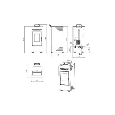 ESTUFA DE PELLETS MODELO VEGA 10KW – image 3