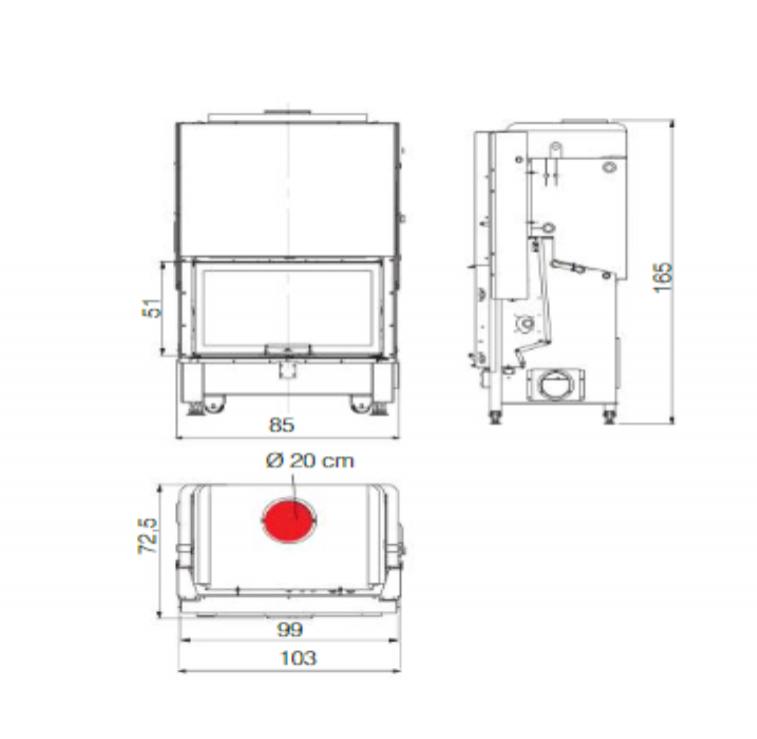 Hidro Estufa de Leña Modelo WIDRO 85 – image 2