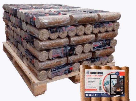 Briquetas BURBRIQ – 52 paquetes x 5 briquetas (≈510 kg)